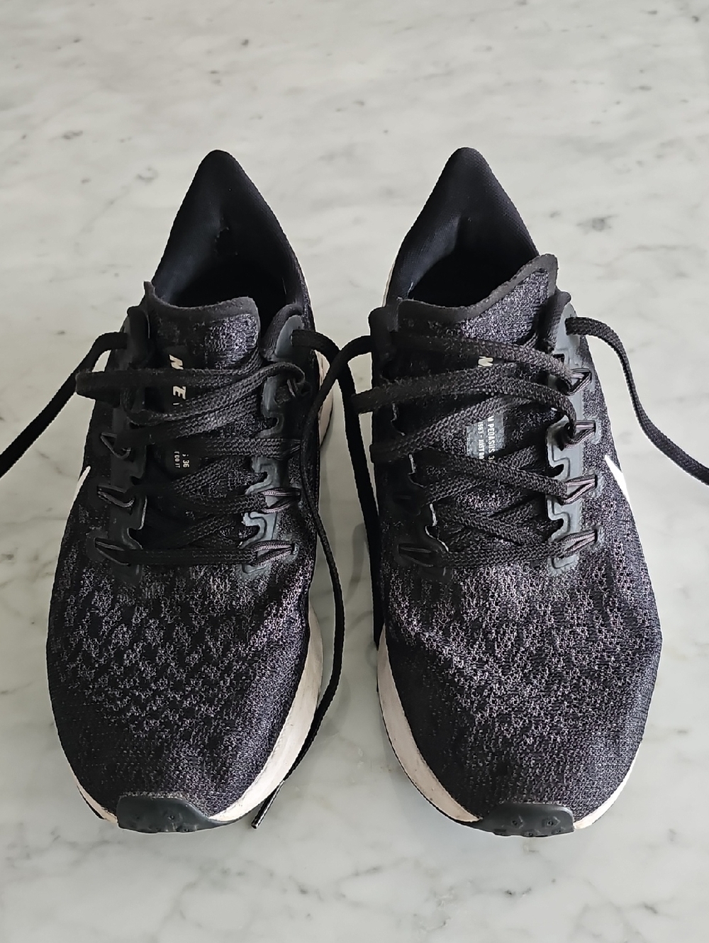 Nike Air Zoom Pegasus - Black and White Women's Athletic Running Shoes - US7.5
